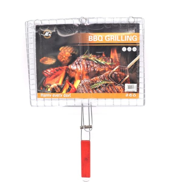 Stainless Steel Flip Grill Braai Grid - Chrome Plated - 40 CM X 30 CM