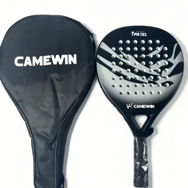 CAMEWIN Padel carbon fiber beginner racket Control and power - White