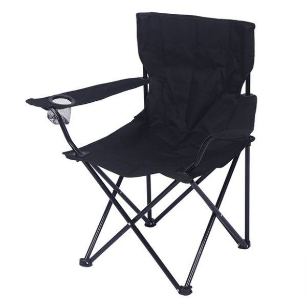 80x45x80cm Back Support Camping Chair HS-1 - Black