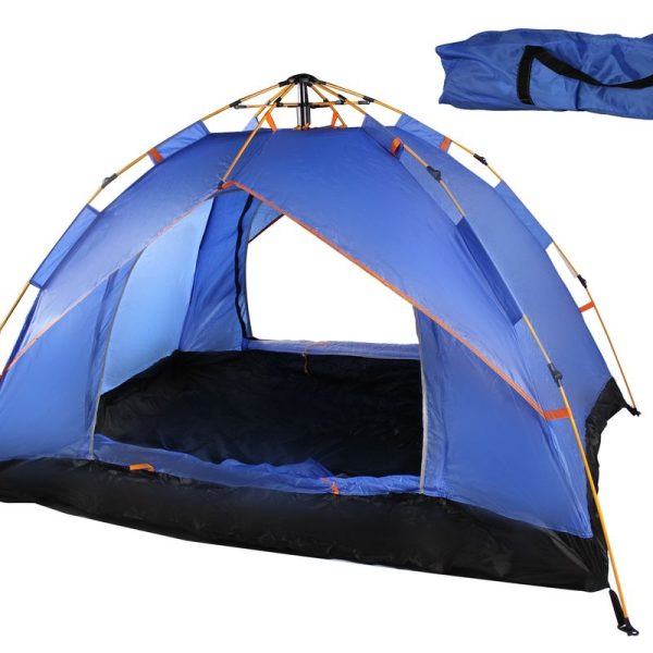 2-Person Water-Resistant Instant Camping Tent with Carry Bag - 205 x 130cm - Blue