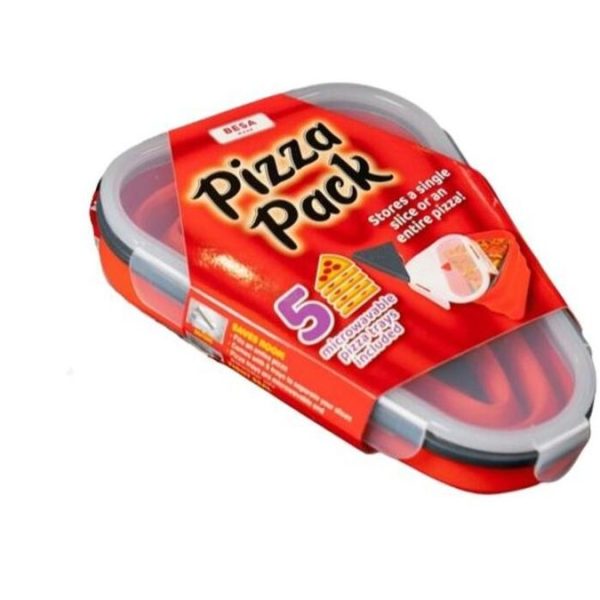 Pizza Pack Reusable Pizza Storage Container - Red - Pack of 2