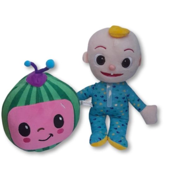Cocomelon Musical Plush Toy - Logo and J J Stuffed doll