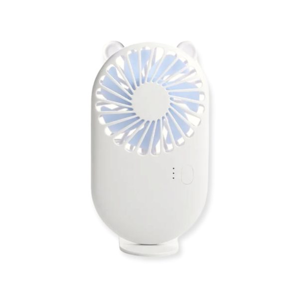 USB Rechargeable Portable Handheld Mute Mini Fan - White