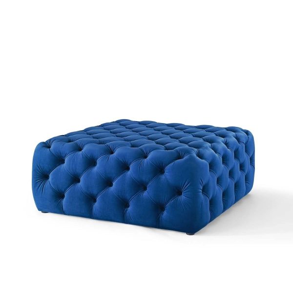 Amour Tufted Button Large Square Performance Ottoman Collection
