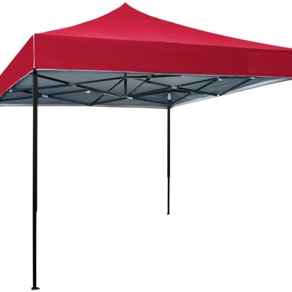 Retractable Foldable Outdoor Multipurpose Waterproof Gazebo Tent 3x3M - Red