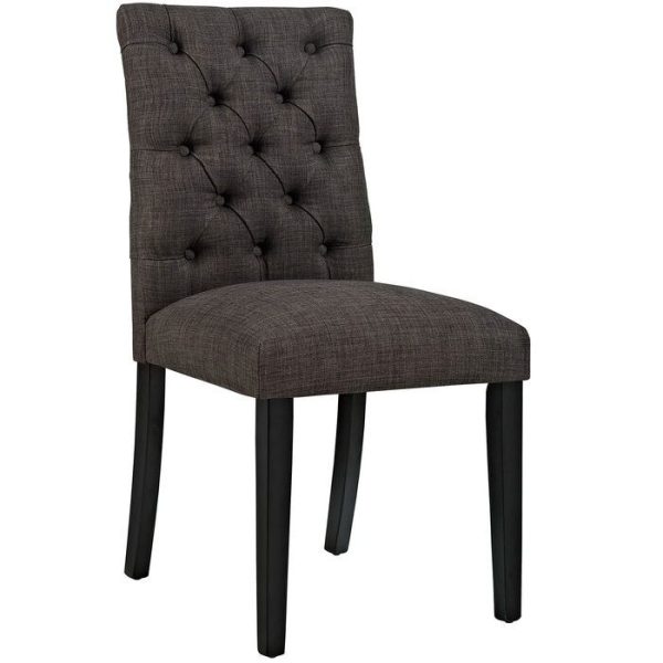 Decorotika - Tufted Side Chair - Brown Beige
