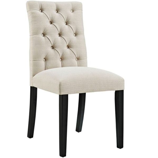 Decorotika - Tufted Side Chair - Cream Beige