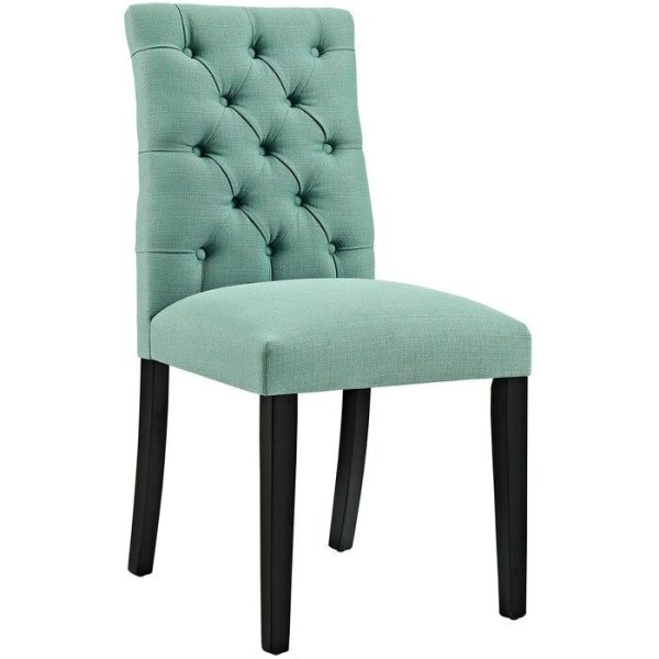Decorotika - Tufted Side Chair - Sky Blue Beige