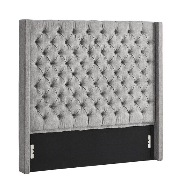 MaI Lifestyle - Sweet Dreams Wingback Upholstered headboard - Light Grey - Double