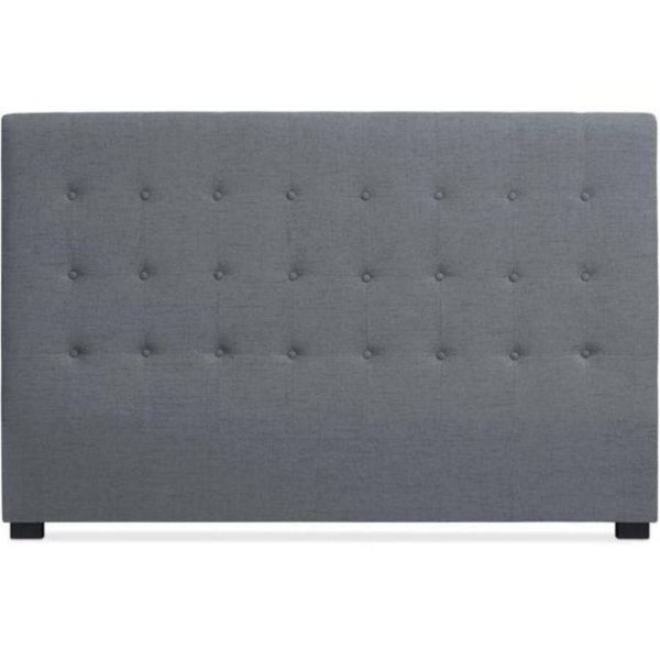 StrohBerry - Missouri Tufted Linen Headboard - Ash (Multiple Sizes) - Double
