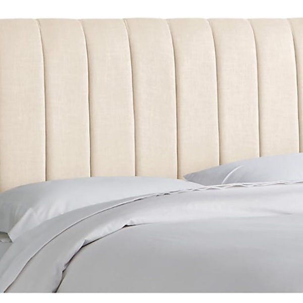 StrohBerry - Lincoln Panel Headboard - Linen - Sand - King