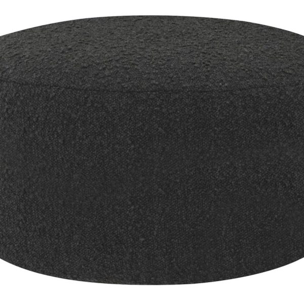 Roberta Licorice Boucle Ottoman Collection - Grey