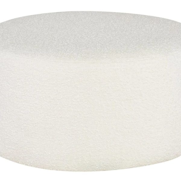 Roberta Licorice Boucle Ottoman Collection - White