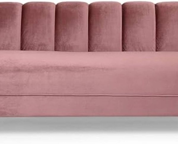Kelly Velvet 3 Seater Sofa - Pink