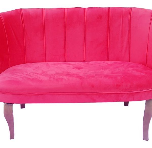 Lorenzo Two-Seater Sofa in Red Velvet