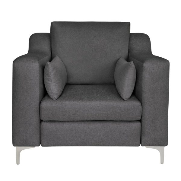 Couch in a Box 1 Seater Olympus Sofa - Charcoal Grey