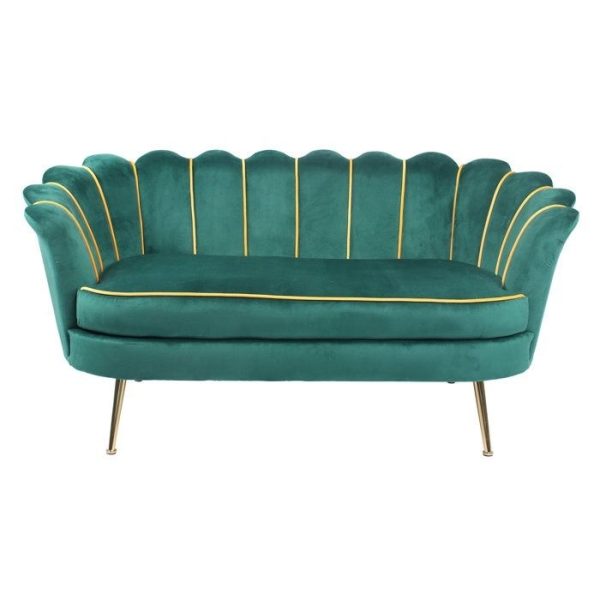 Decorotika Flared Arm Velvet Loveseat - Teal