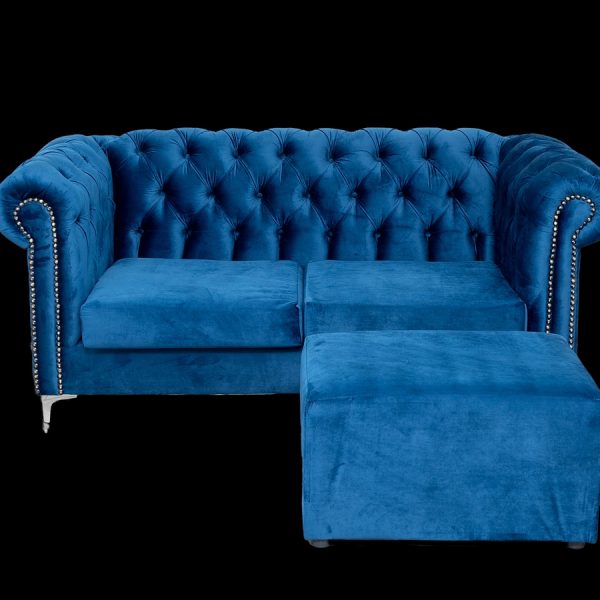 Chesterfield 2 Seater Sofa - Blue