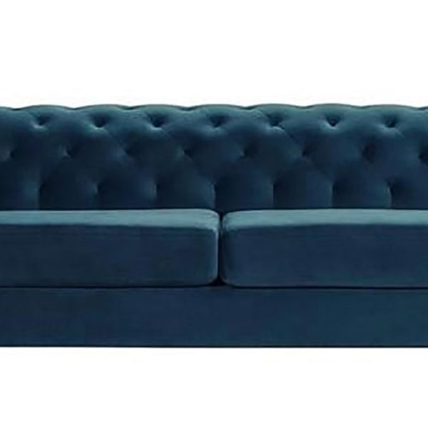 Amazon Chesterfield Tufted Couch With Removable & Reversible Seat - Navy