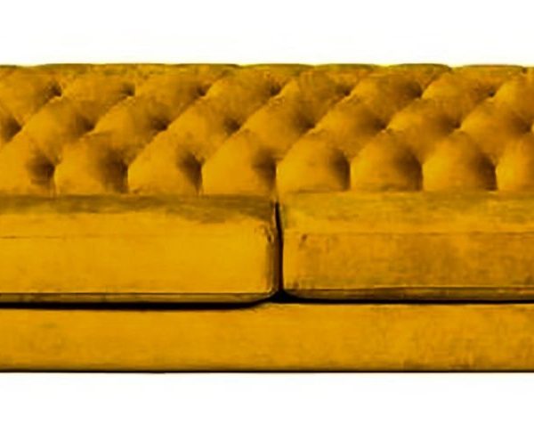 Amazon Mustard Chesterfield Tufted Couch With Removable & Reversible Seat