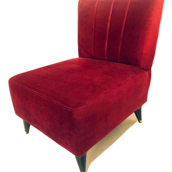 Celio Dior Collection - Tufted Modern Durable Red Single Couch / Sofa