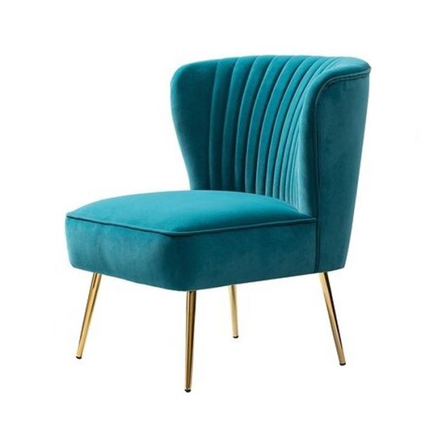 Euclid Upholstered Single Side Chair - Tinta Blue