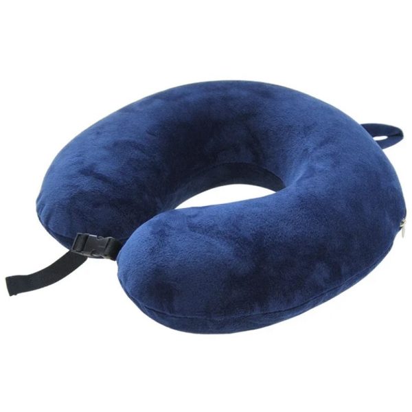 Memory Foam Neck Pillows || Travel Pillow - Blue