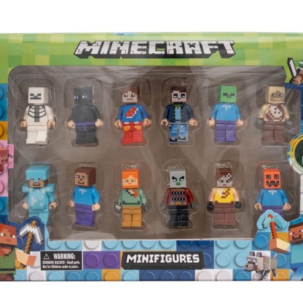 Minecraft Figurine Blocks - 12 Piece
