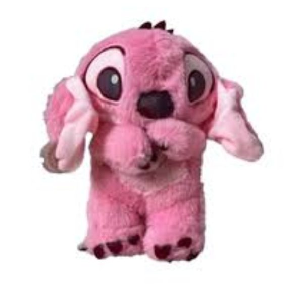 WJ-975 Plush Cuddly Toy with Breathing Motion and Music Lights - Pink