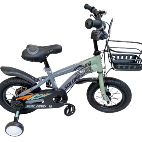 12 / 14 / 16 inch Grey and Green Road Rider Bicycle for Kids 3 to 5 Years - 4 years