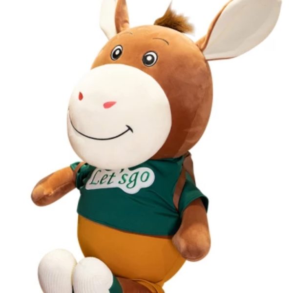 Travel Donkey Plush Soft Toy - Green