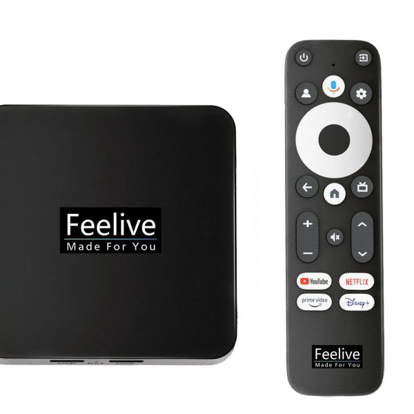 Feelive Google and Netflix certified Android TV Box 4K HDR+ Android 12 OS