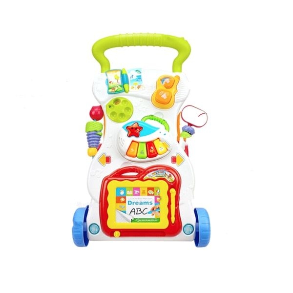 Baby Sit-To-Stand Learning & Activity Walker Stroller With Music