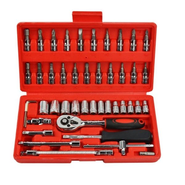 46 Pieces 1/4-Inch Socket Set