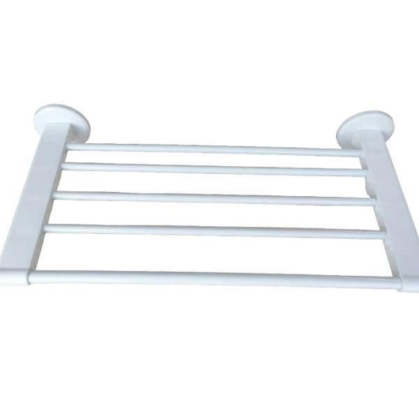 Wall Mounted Towel Holder with Clips - White