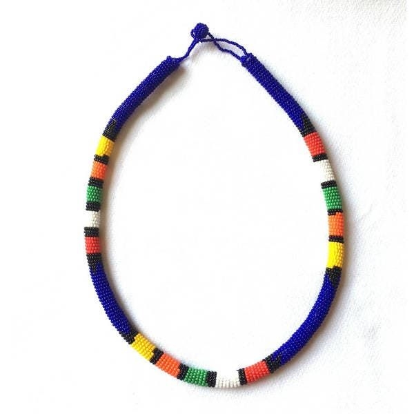 Traditional Zulu Necklace Blue