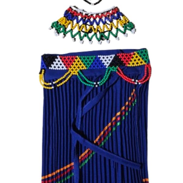Traditional Zulu Attire for Girls - Blue - 15-16 years