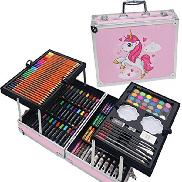 Unicorn Art Set with Aluminum Box for Kids - (145Piece)