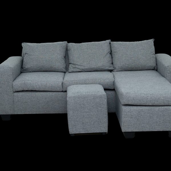 Andre 3 Seater Sofa - L Shape - Grey