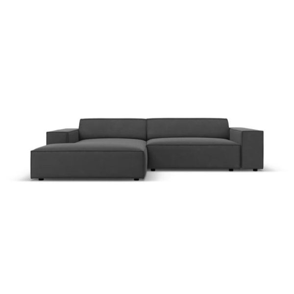 Comfy Home Furnitures - Alicia Velvet 3 Seater Corner Sofa Couch - Grey