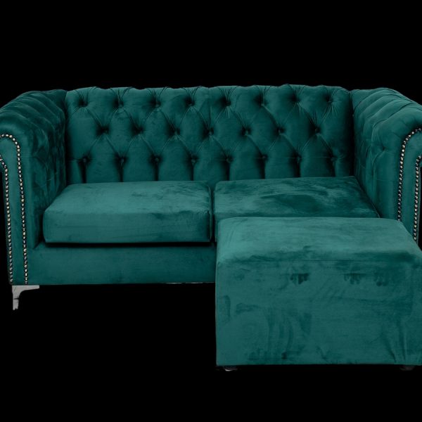 Chesterfield 2 Seater Sofa - Green