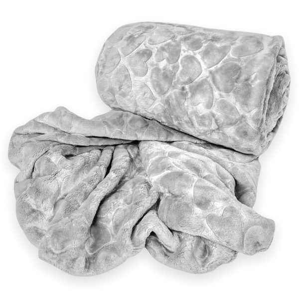 Rainbow - Fleece Blanket 210x180cm - Warm Winter Throw - Silver