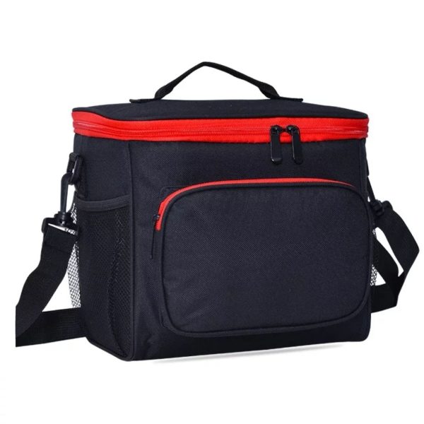 Lunch meal shoulder bag - Black/Red