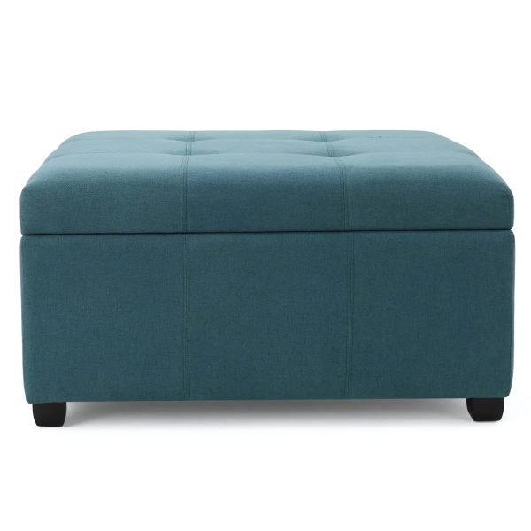 Penna Jamil Upholstered Ottoman - Dark Teal