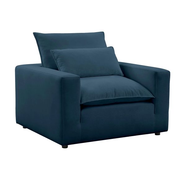 Kara Velvet 1 Seater Sofa Arm Chair